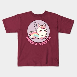 Tired llama Kids T-Shirt